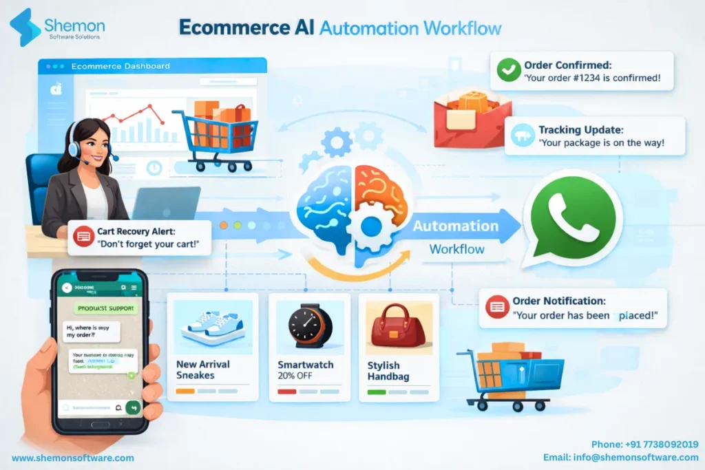 WhatsApp chatbot for ecommerce customer support automation